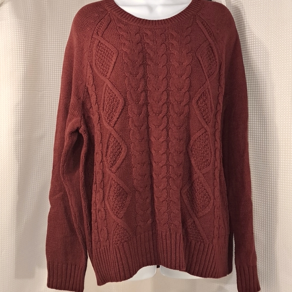Leo & Nicole Sweaters - NWT Burgundy Cotton Blend Sweater by Leo & Nicole